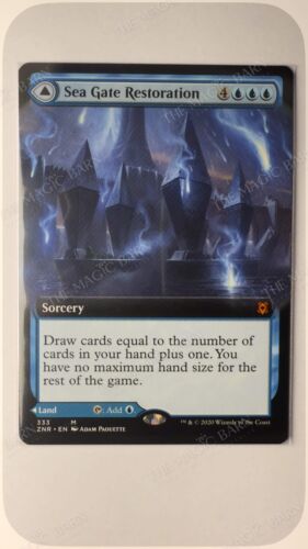 2020 Zendikar Rising Sea Gate Restoration // Sea Gate, Reborn [Foil] mythic #76 mythic card image