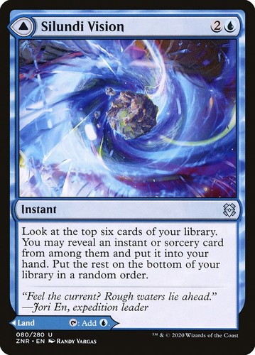 2020 Zendikar Rising Silundi Vision // Silundi Isle #80 uncommon card image