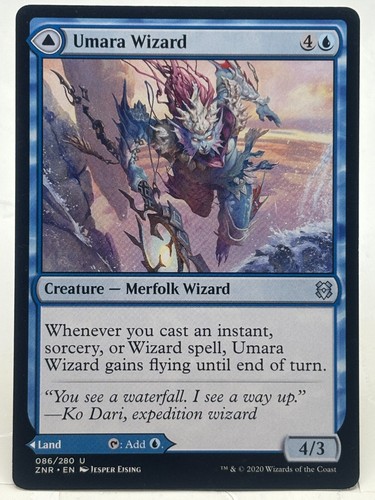 2020 Zendikar Rising Umara Wizard // Umara Skyfalls #86 uncommon card image