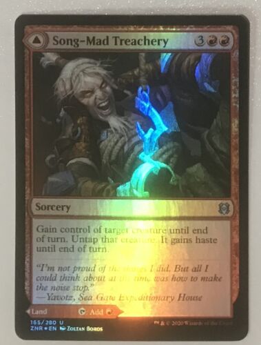 2020 Zendikar Rising Song-Mad Treachery // Song-Mad Ruins #165 uncommon card image