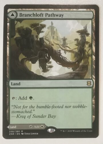 2020 Zendikar Rising Branchloft Pathway // Boulderloft Pathway #258 rare card image