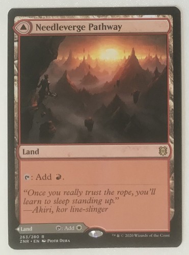 2020 Zendikar Rising Needleverge Pathway // Pillarverge Pathway #263 rare card image