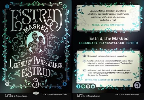 2019 Secret Lair Drop Estrid, the Masked // Estrid, the Masked #1327 mythic card image