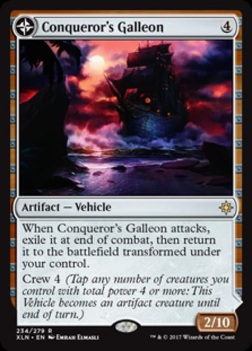 2017 Ixalan Conqueror's Galleon // Conqueror's Foothold #234 rare card image