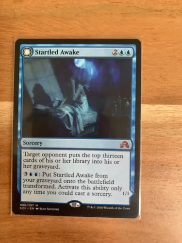 2016 Shadows over Innistrad Startled Awake // Persistent Nightmare mythic #88 mythic card image