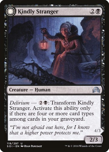 2016 Shadows over Innistrad Kindly Stranger // Demon-Possessed Witch uncommon #119 uncommon card image