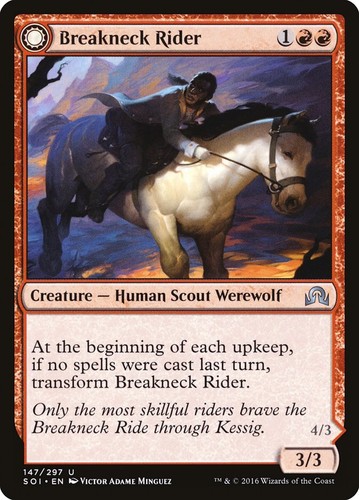 2016 Shadows over Innistrad Breakneck Rider // Neck Breaker uncommon #147 uncommon card image