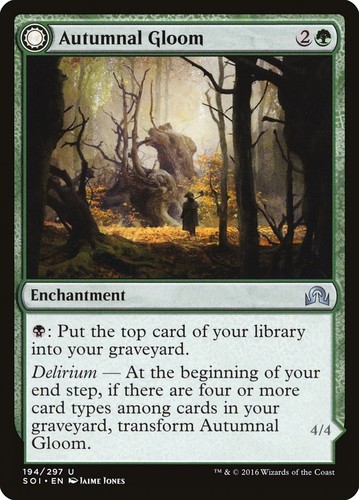2016 Shadows over Innistrad Autumnal Gloom // Ancient of the Equinox #194 uncommon card image