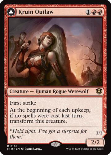 2011 Innistrad Kruin Outlaw // Terror of Kruin Pass #152 rare card image