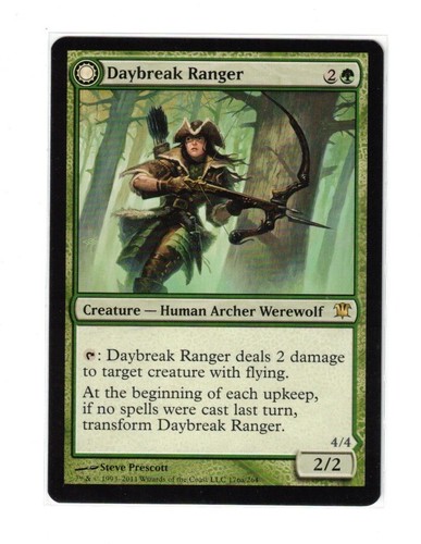 2011 Innistrad Daybreak Ranger // Nightfall Predator #176 rare card image