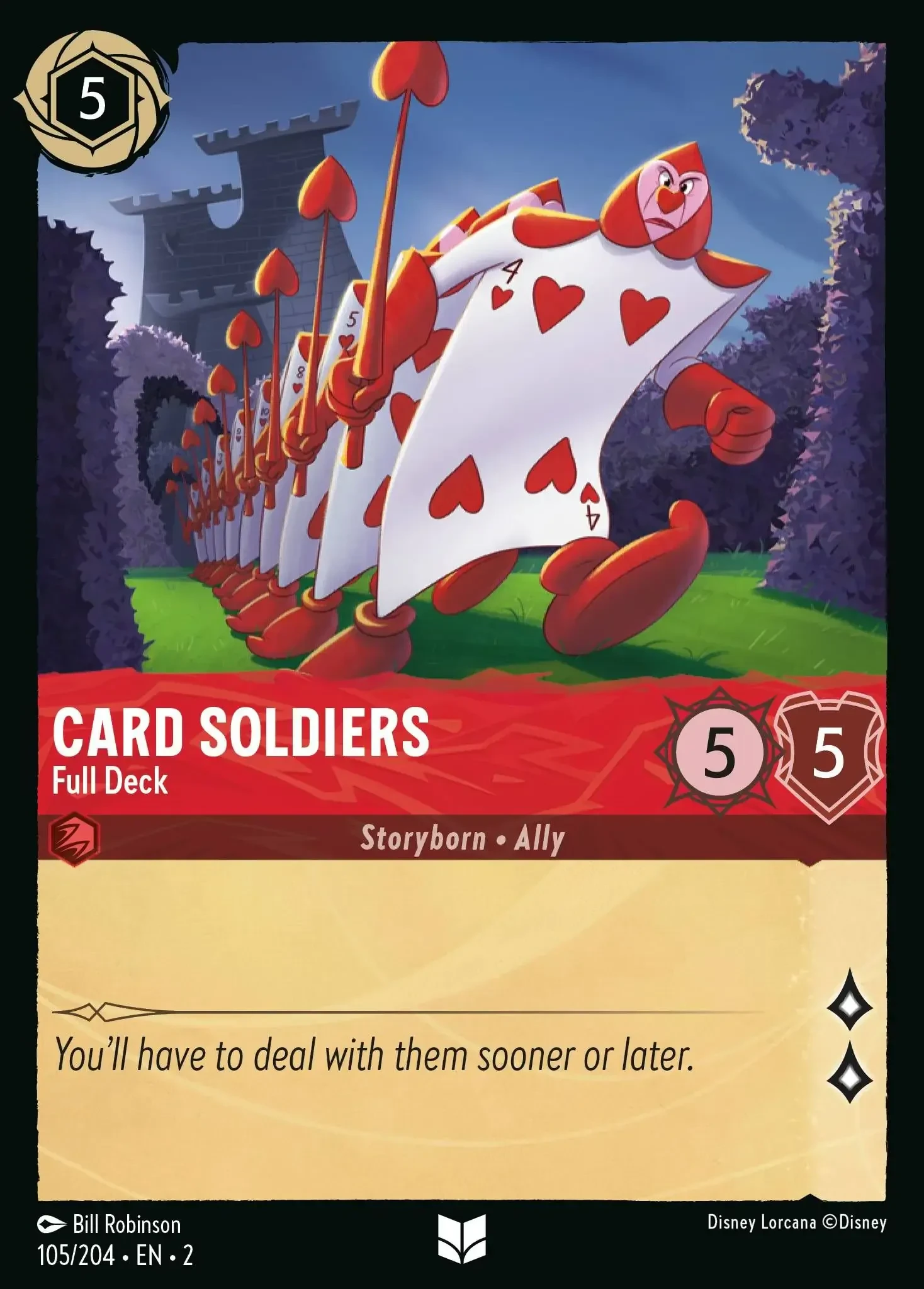 2023 Rise of The Floodborn Card Soldiers - Full Deck #105 Uncommon card image