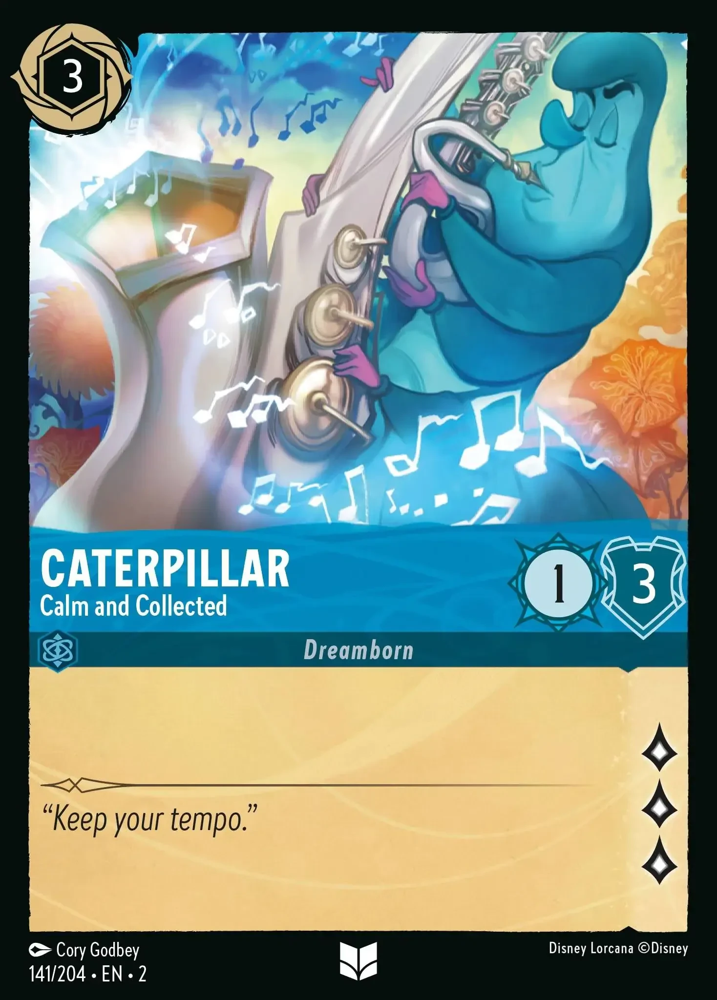 2023 Rise of The Floodborn Caterpillar - Calm and Collected #141 Uncommon card image