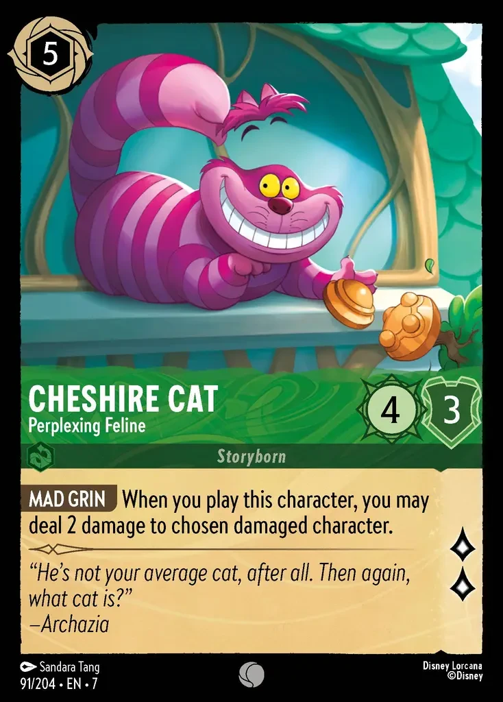 2025 Archazia's Island Cheshire Cat - Perplexing Feline #91 Common card image