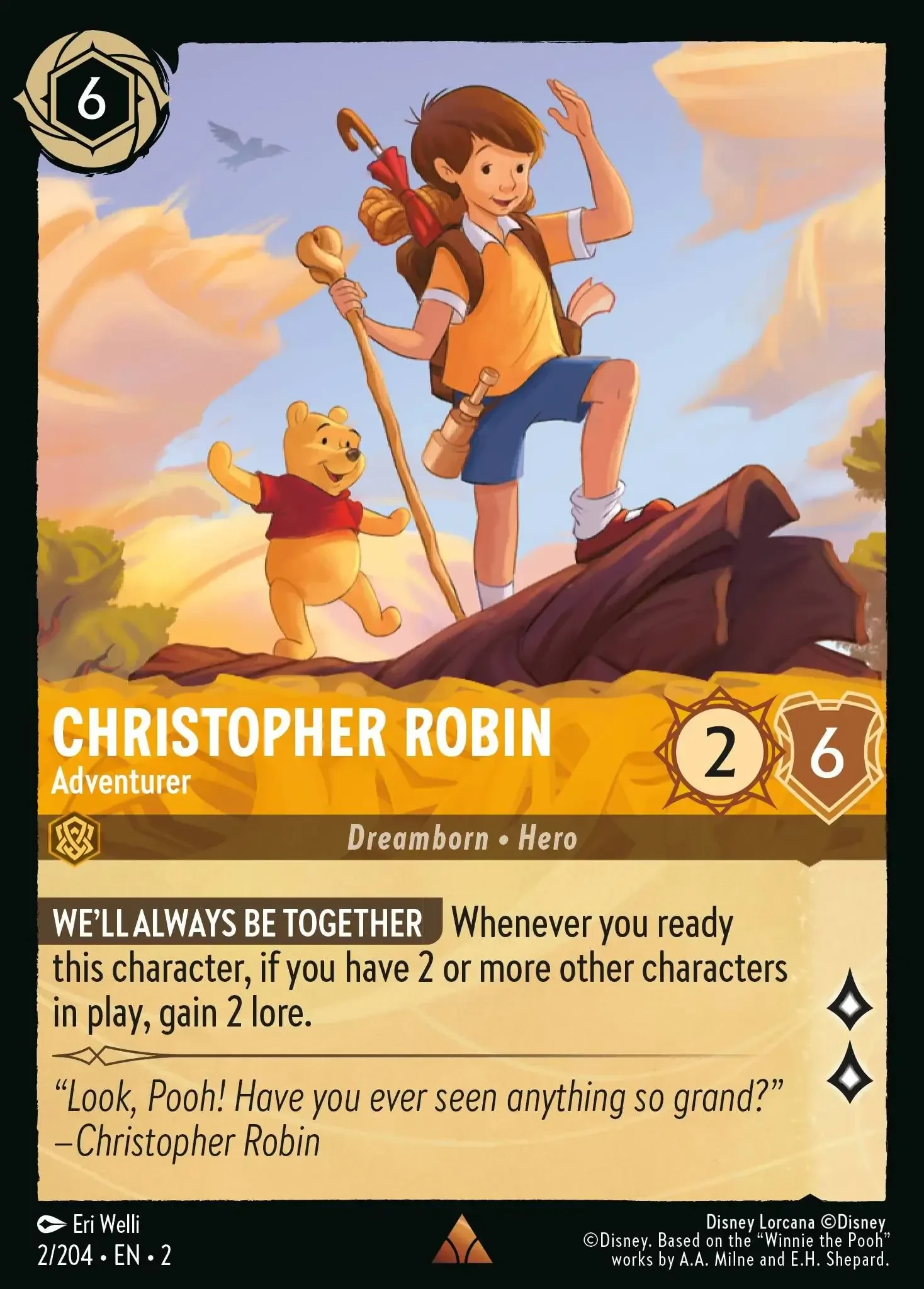 2023 Rise of The Floodborn Christopher Robin - Adventurer #2 Rare card image