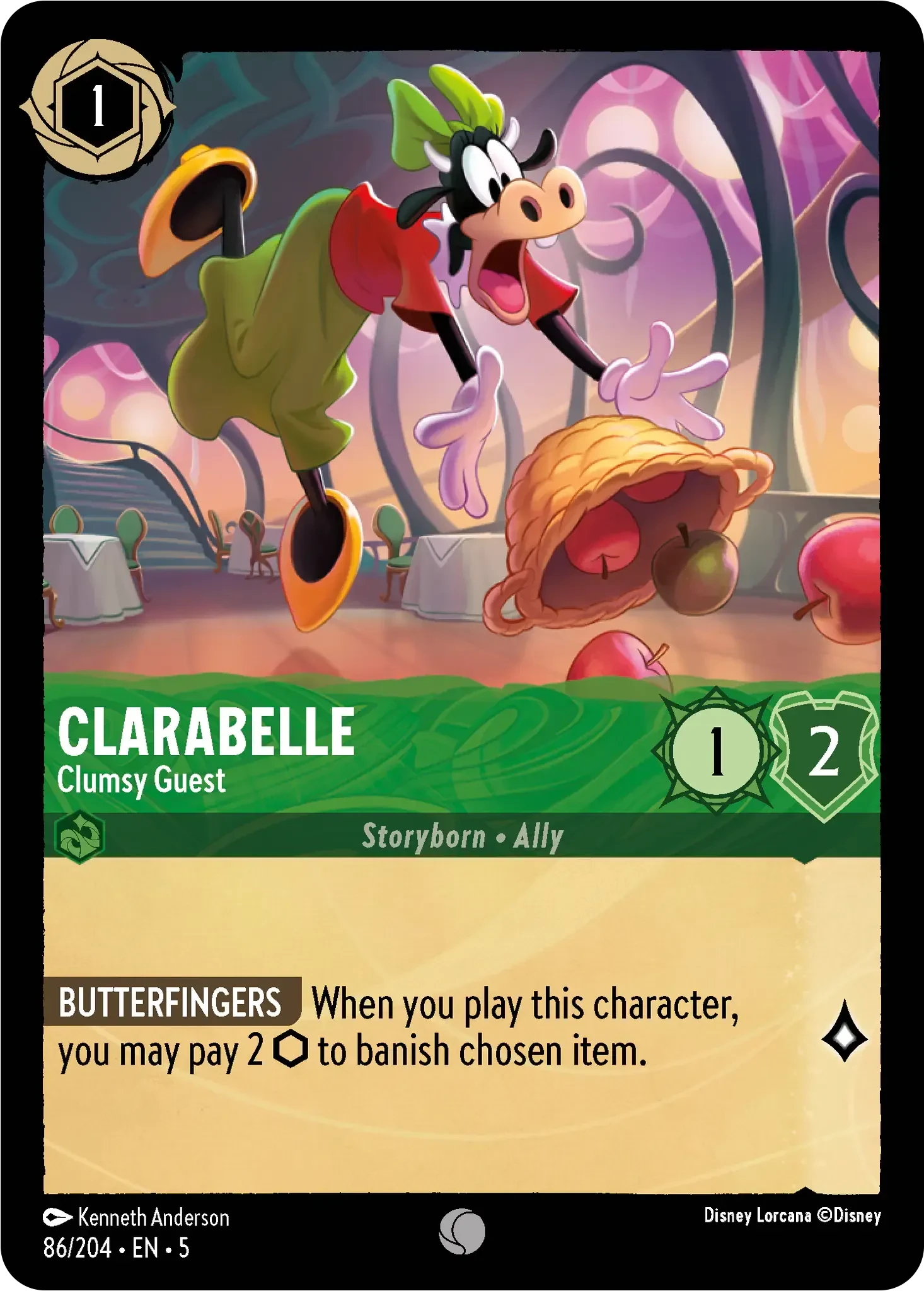 2024 Shimmering Skies Clarabelle - Clumsy Guest #86 Common card image