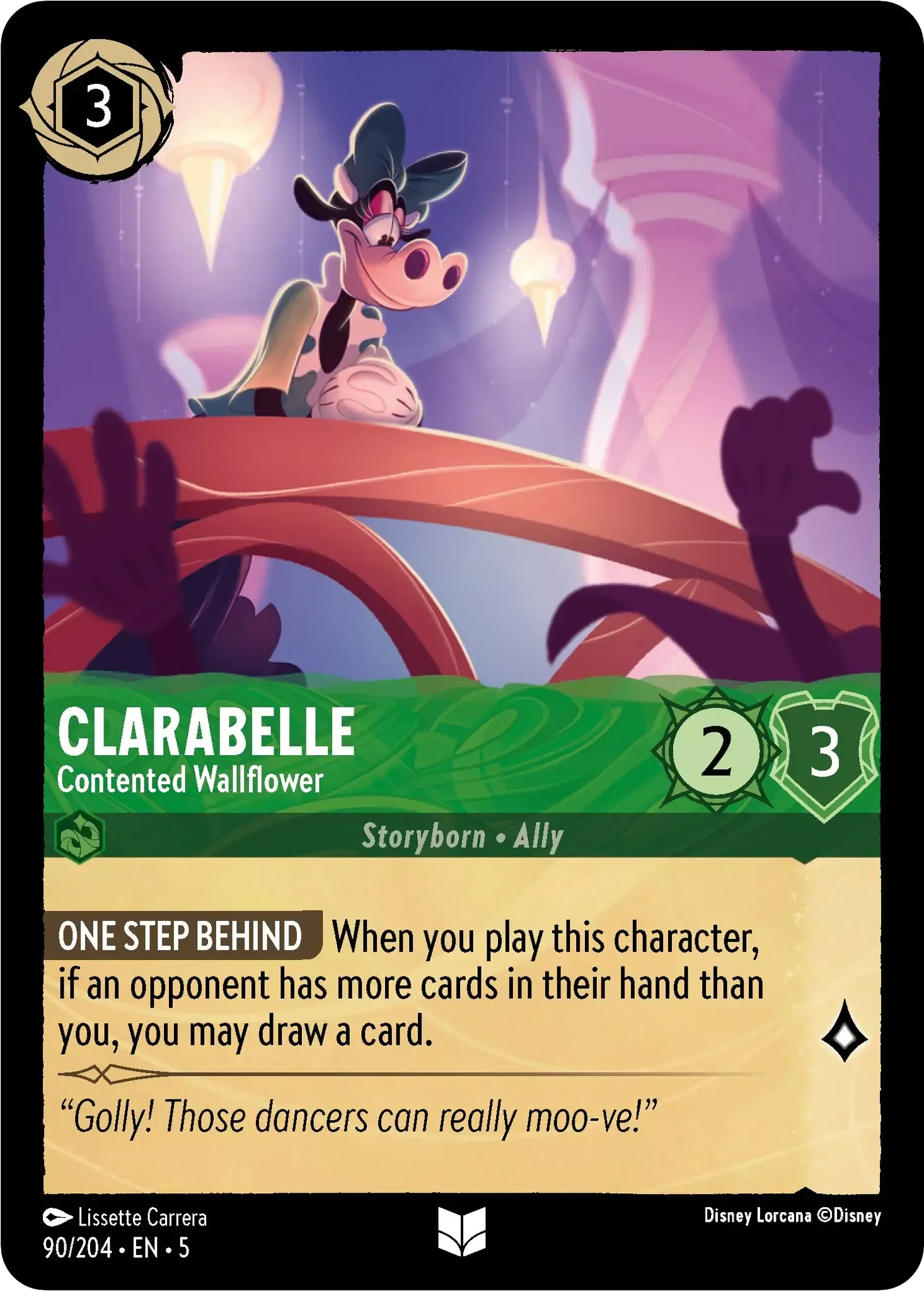 2024 Shimmering Skies Clarabelle - Contented Wallflower #90 Uncommon card image