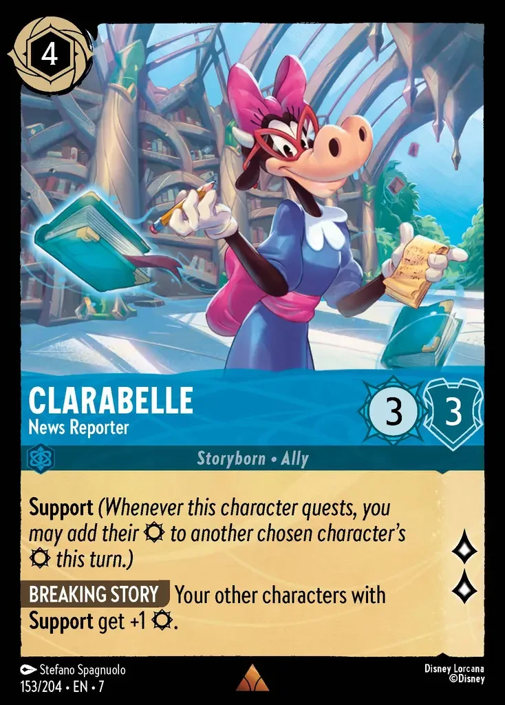 2025 Archazia's Island Clarabelle - News Reporter #153 Rare card image