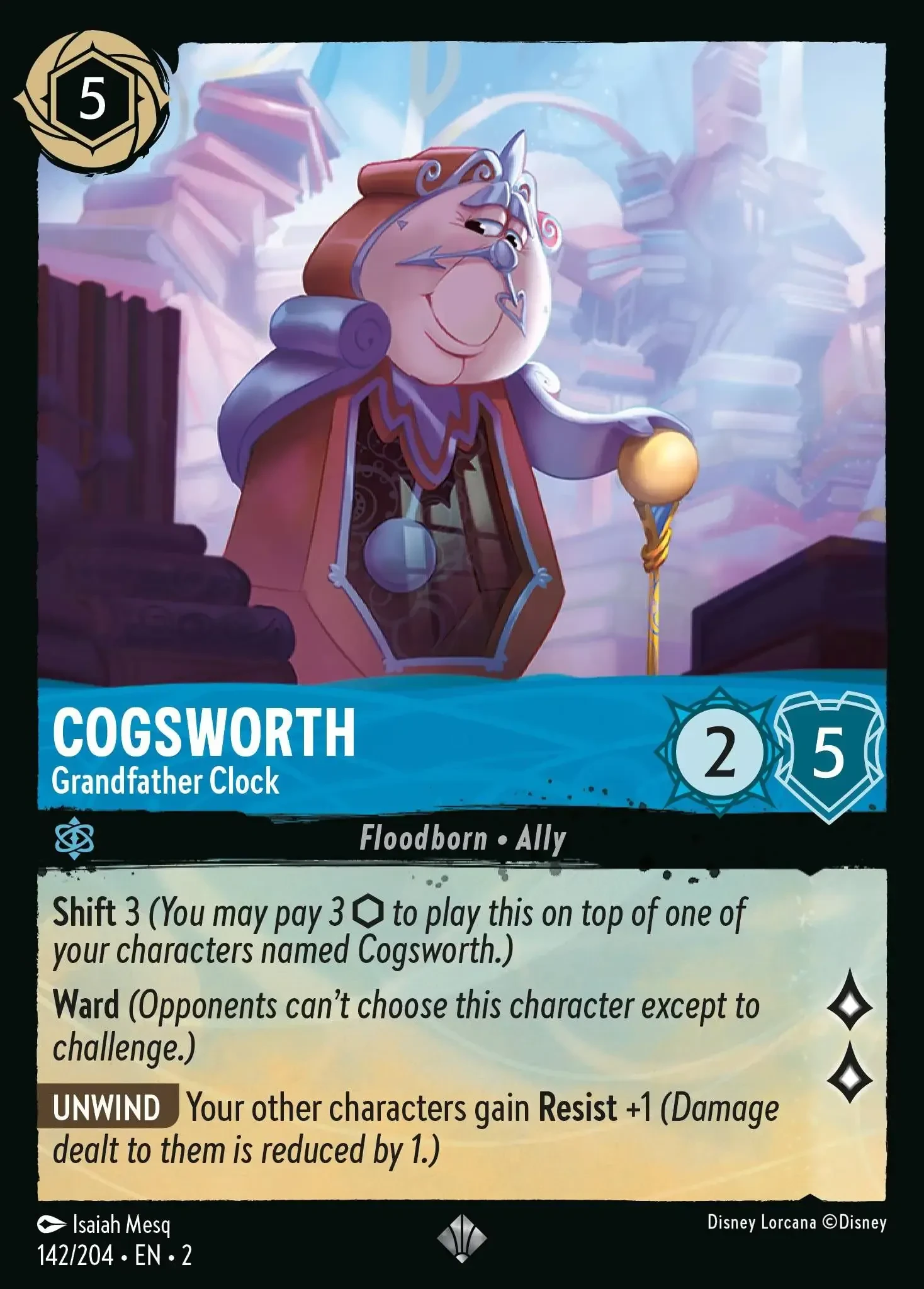 2023 Rise of The Floodborn Cogsworth - Grandfather Clock #142 Super Rare card image