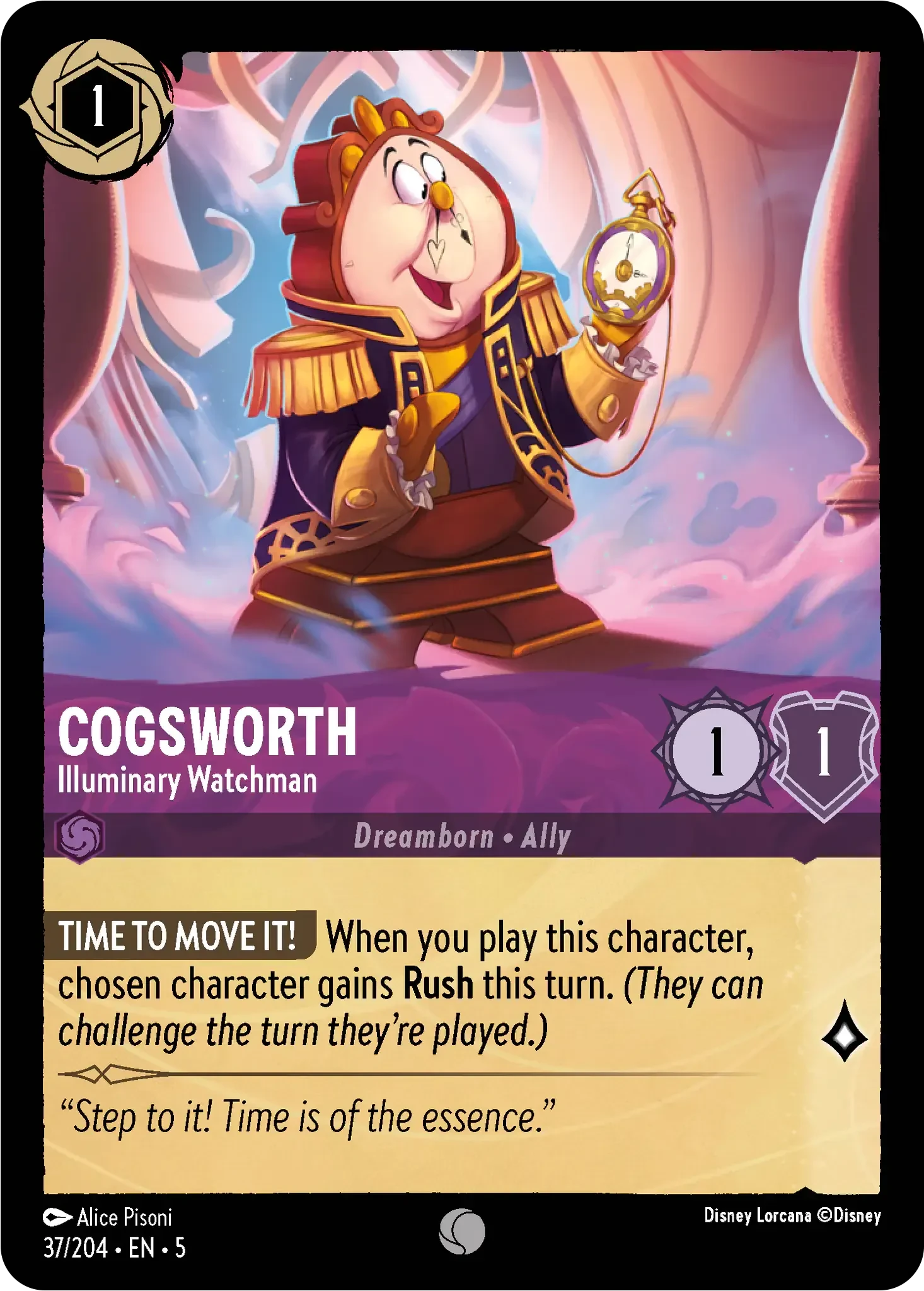 2024 Shimmering Skies Cogsworth - Illuminary Watchman Common #37 Common card image