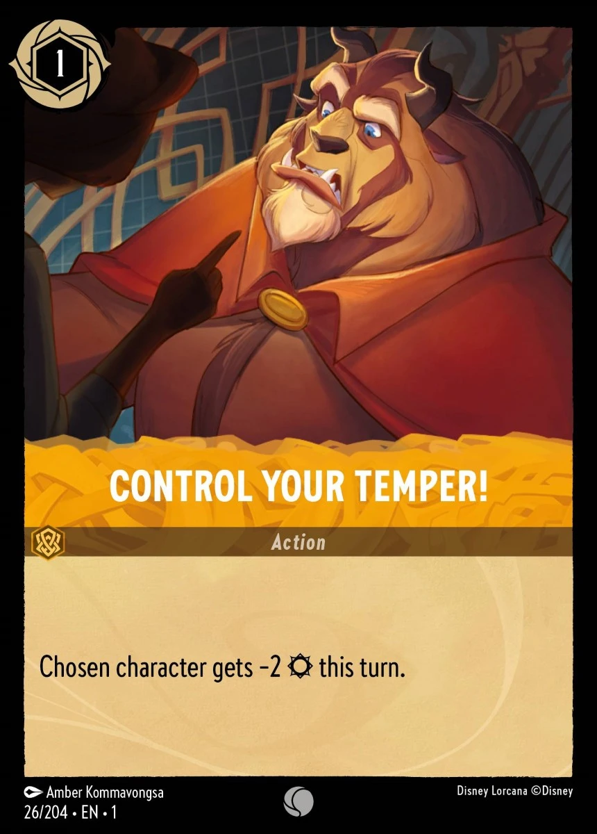 2023 The First Chapter Control Your Temper! Common #26 Common card image