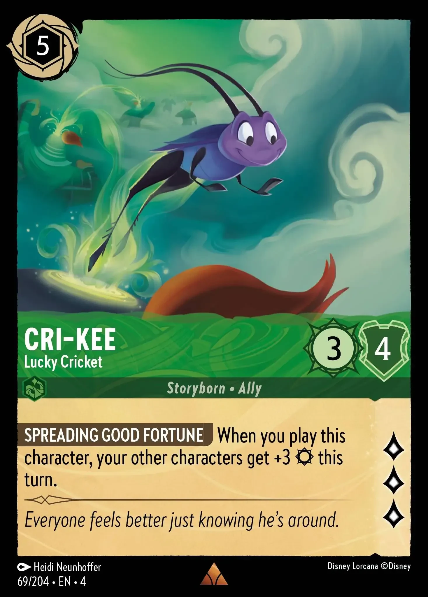 2024 Ursula's Return Cri-Kee - Lucky Cricket [Foil] Rare #69 Rare card image