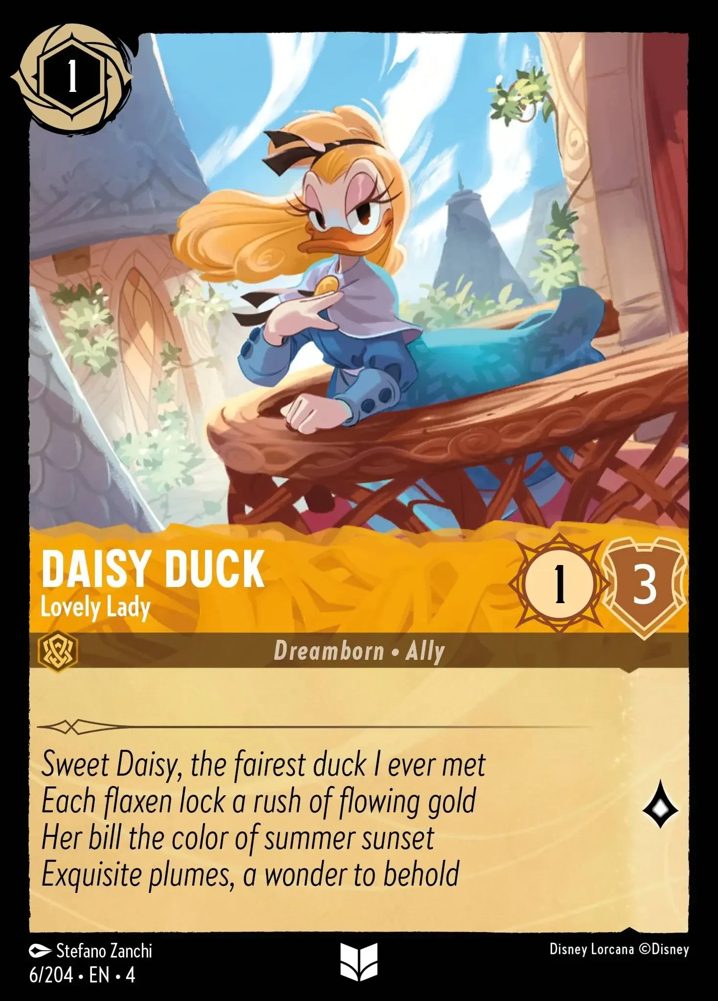 2024 Ursula's Return Daisy Duck - Lovely Lady [Foil] Uncommon #6 Uncommon card image