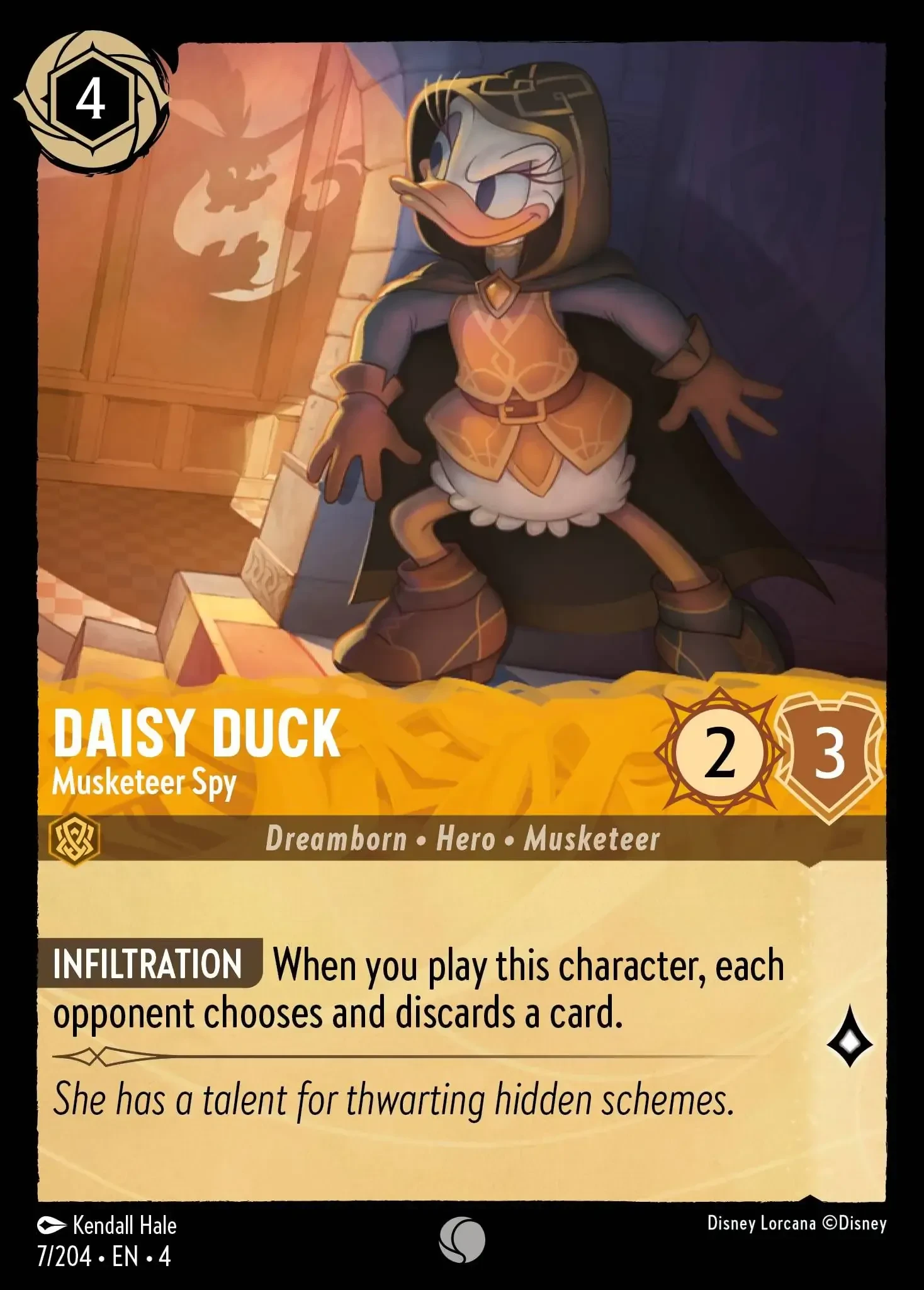 2024 Ursula's Return Daisy Duck - Musketeer Spy [Foil] Common #7 Common card image