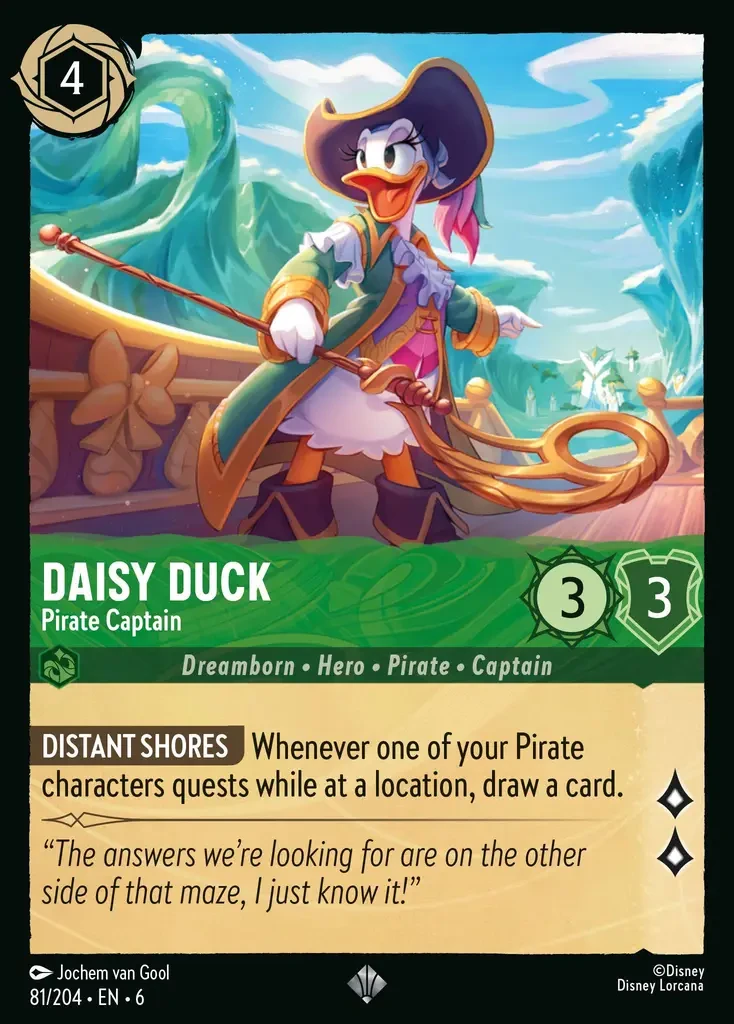 2024 Azurite Sea Daisy Duck - Pirate Captain #81 Super Rare card image