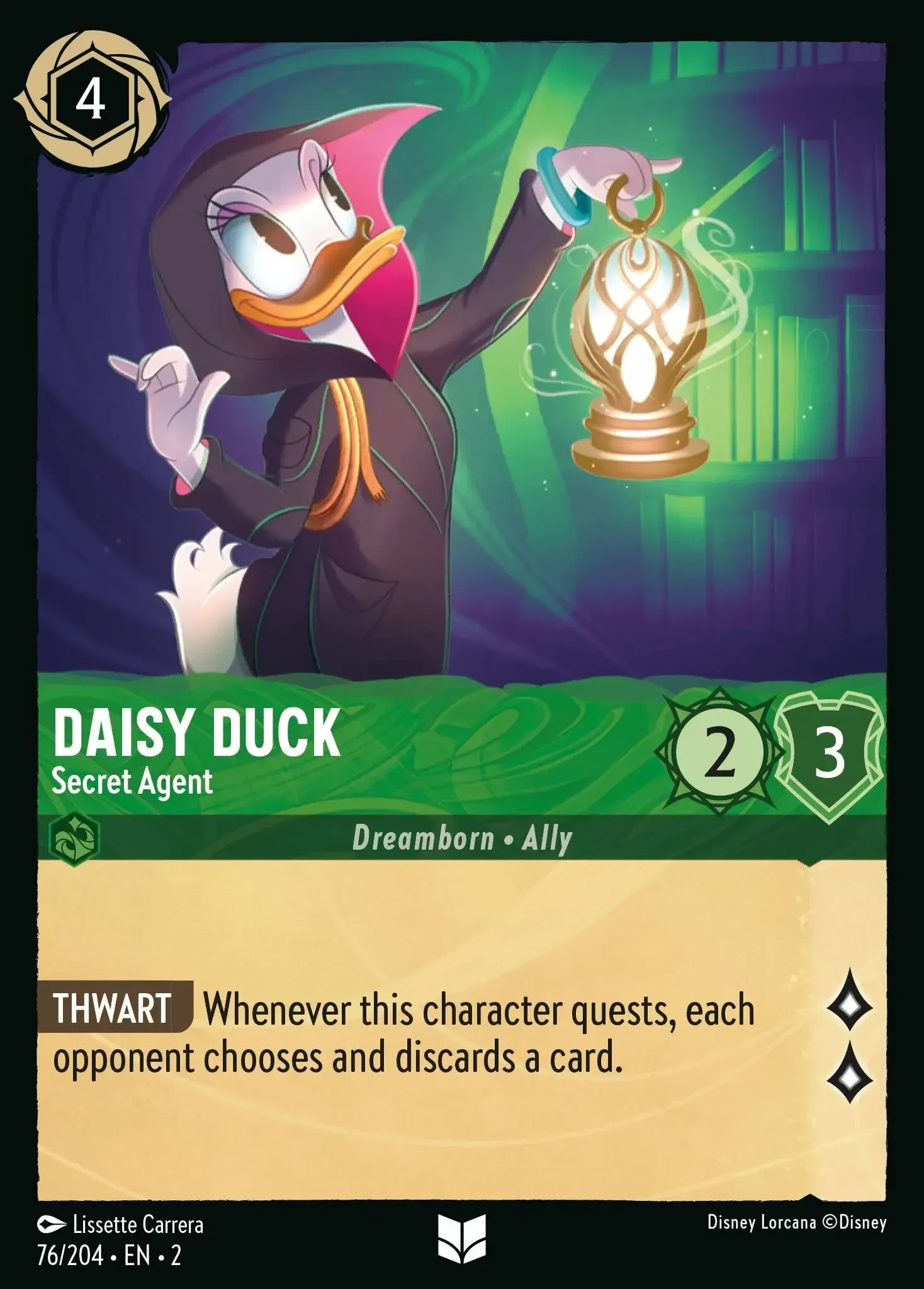 2023 Rise of The Floodborn Daisy Duck - Secret Agent #76 Uncommon card image