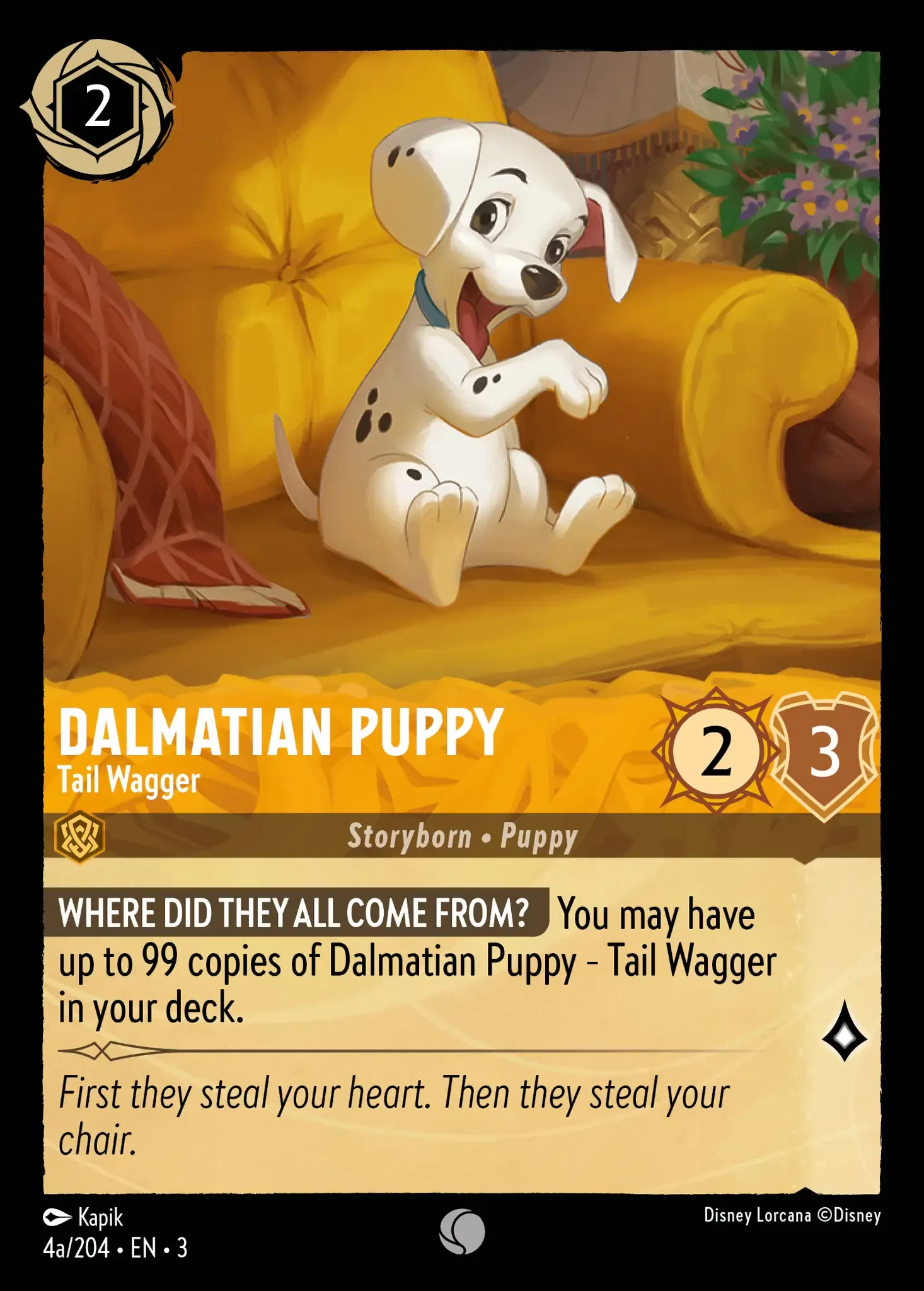 2024 Into the Inklands Dalmatian Puppy - Tail Wagger #4 Common card image