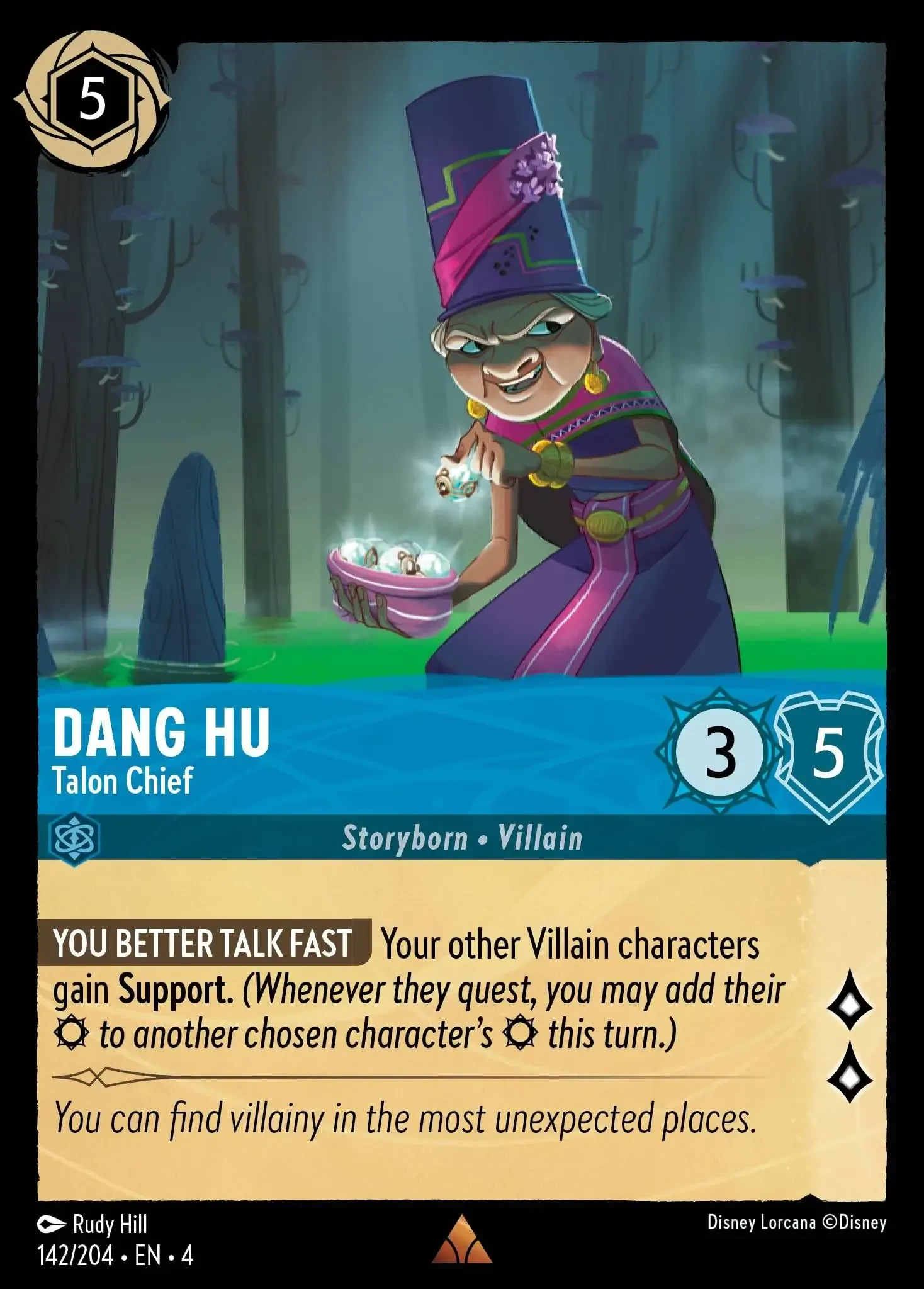 2024 Ursula's Return Dang Hu - Talon Chief Rare #142 Rare card image