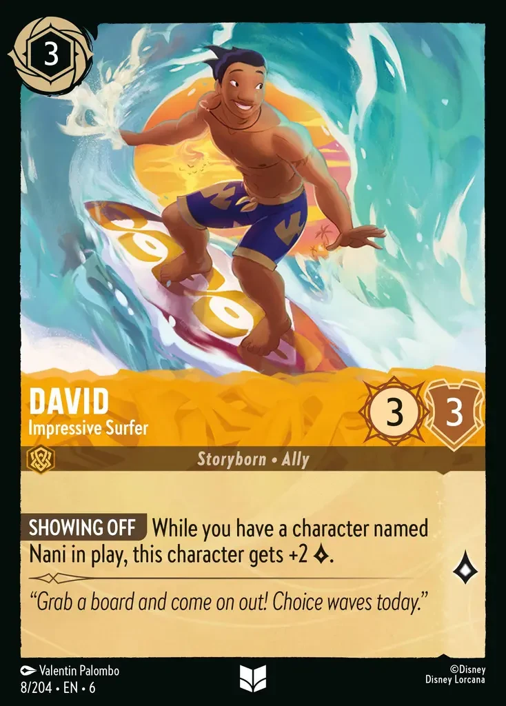 2024 Azurite Sea David - Impressive Surfer #8 Uncommon card image