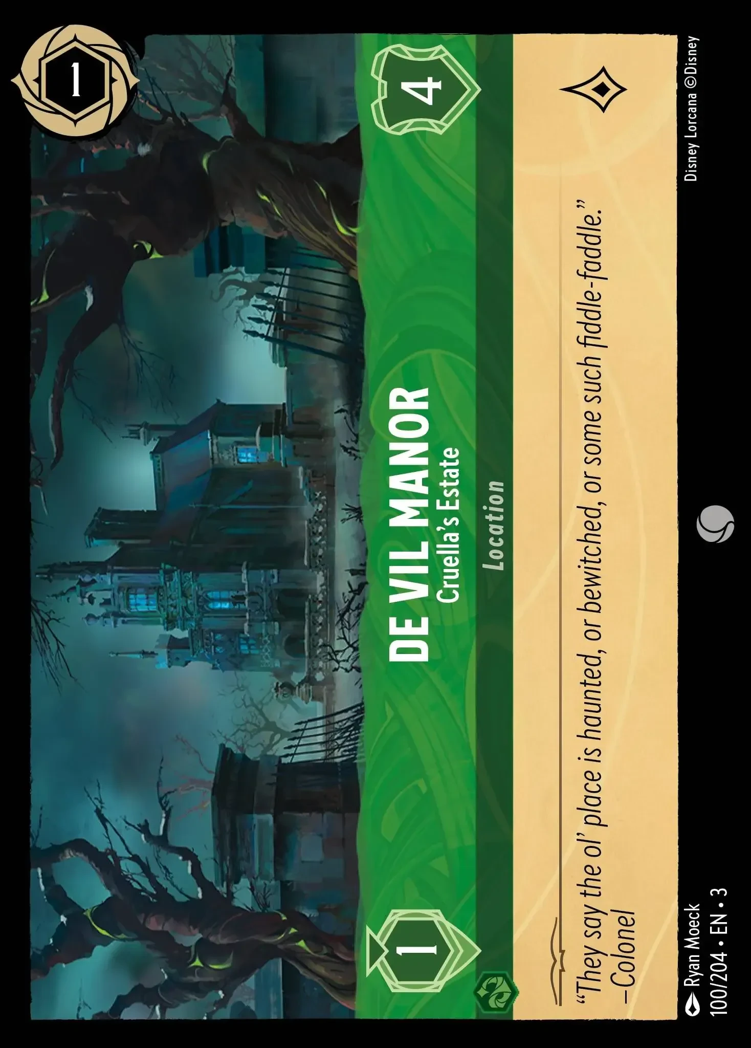 2024 Into the Inklands De Vil Manor - Cruella's Estate Common #100 Common card image