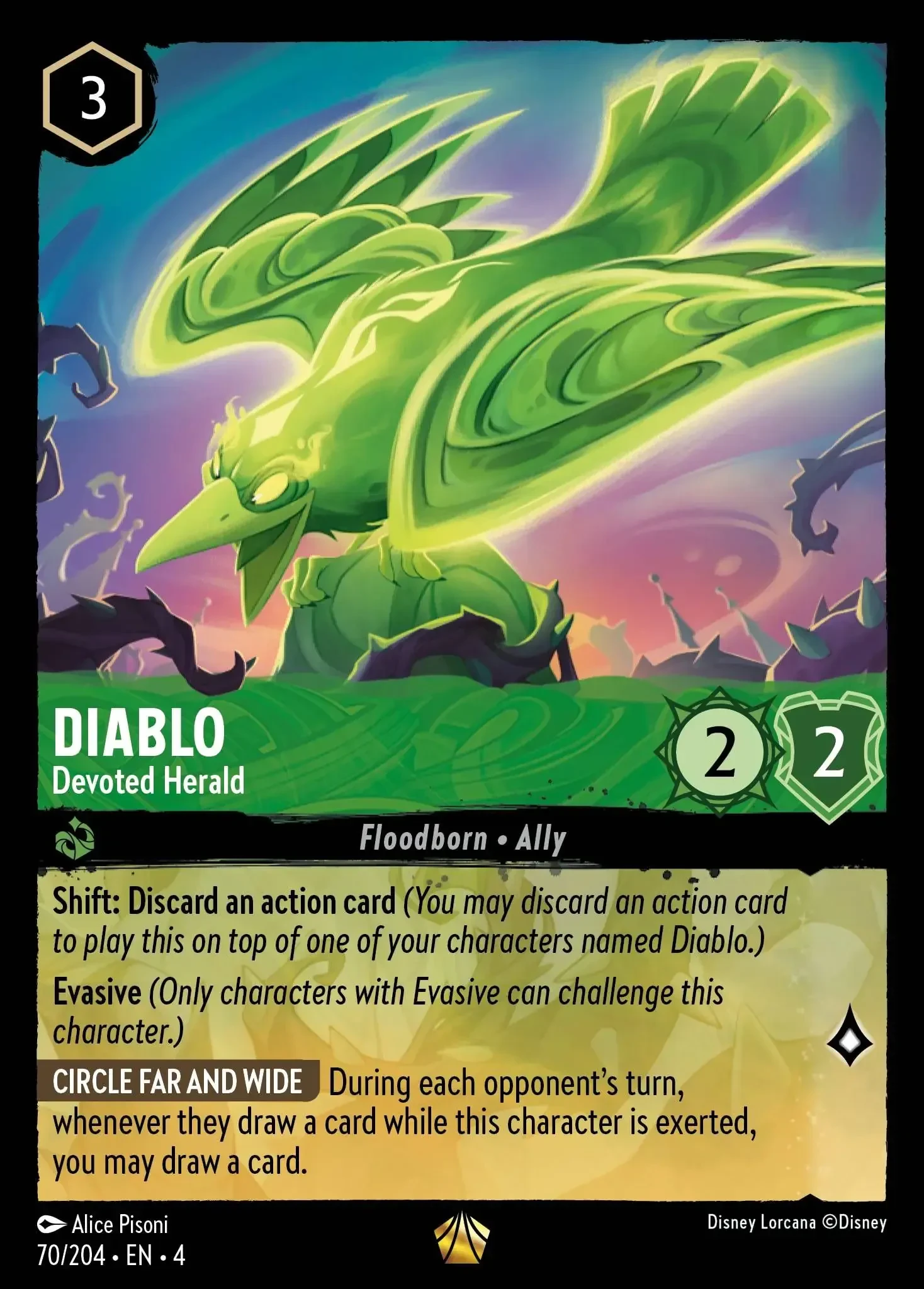 2024 Ursula's Return Diablo - Devoted Herald Legendary #70 Legendary card image
