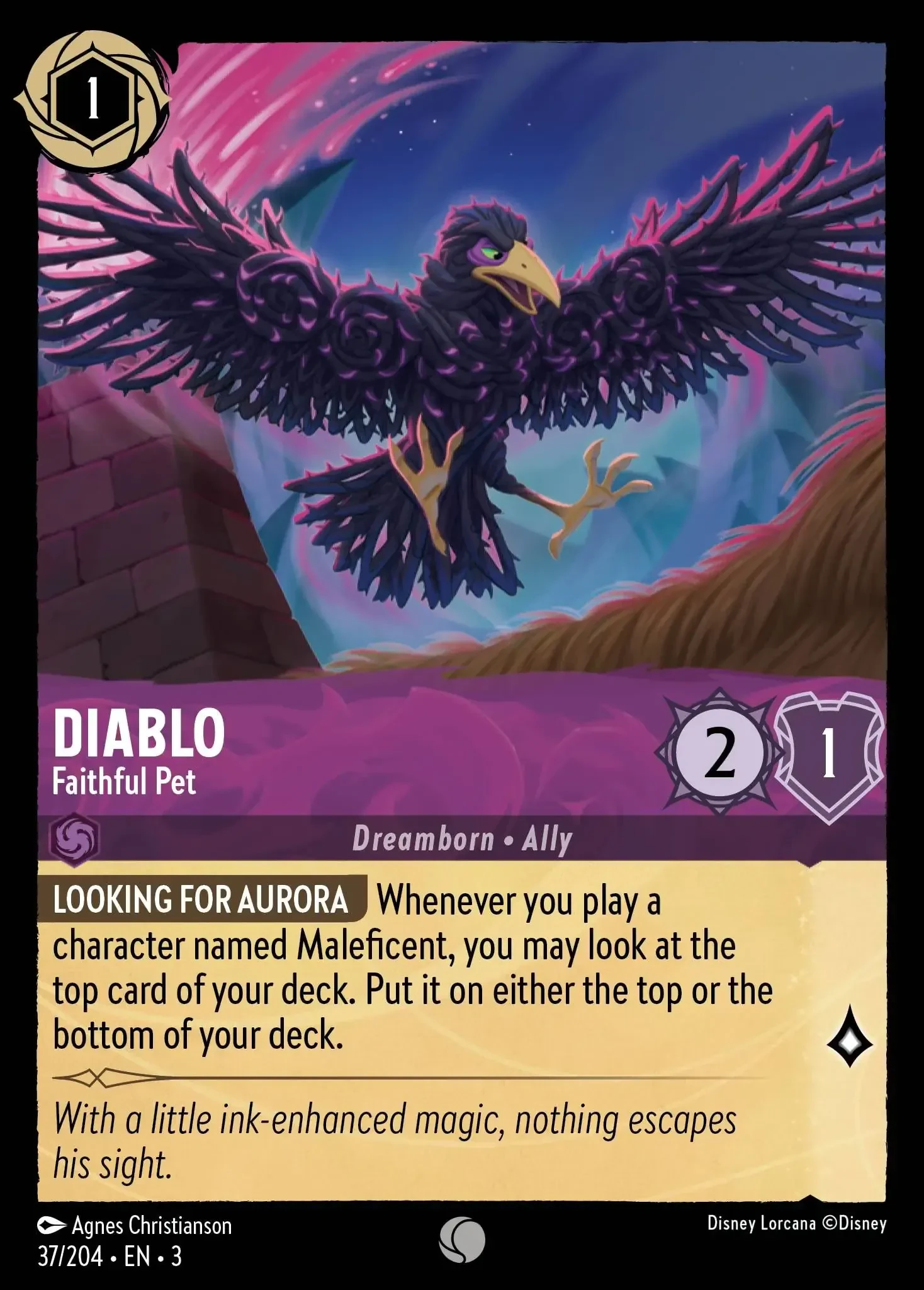2024 Into the Inklands Diablo - Faithful Pet #37 Common card image