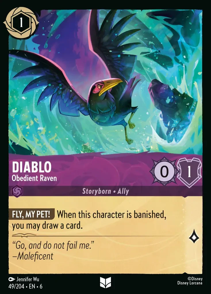 2024 Azurite Sea Diablo - Obedient Raven #49 Uncommon card image