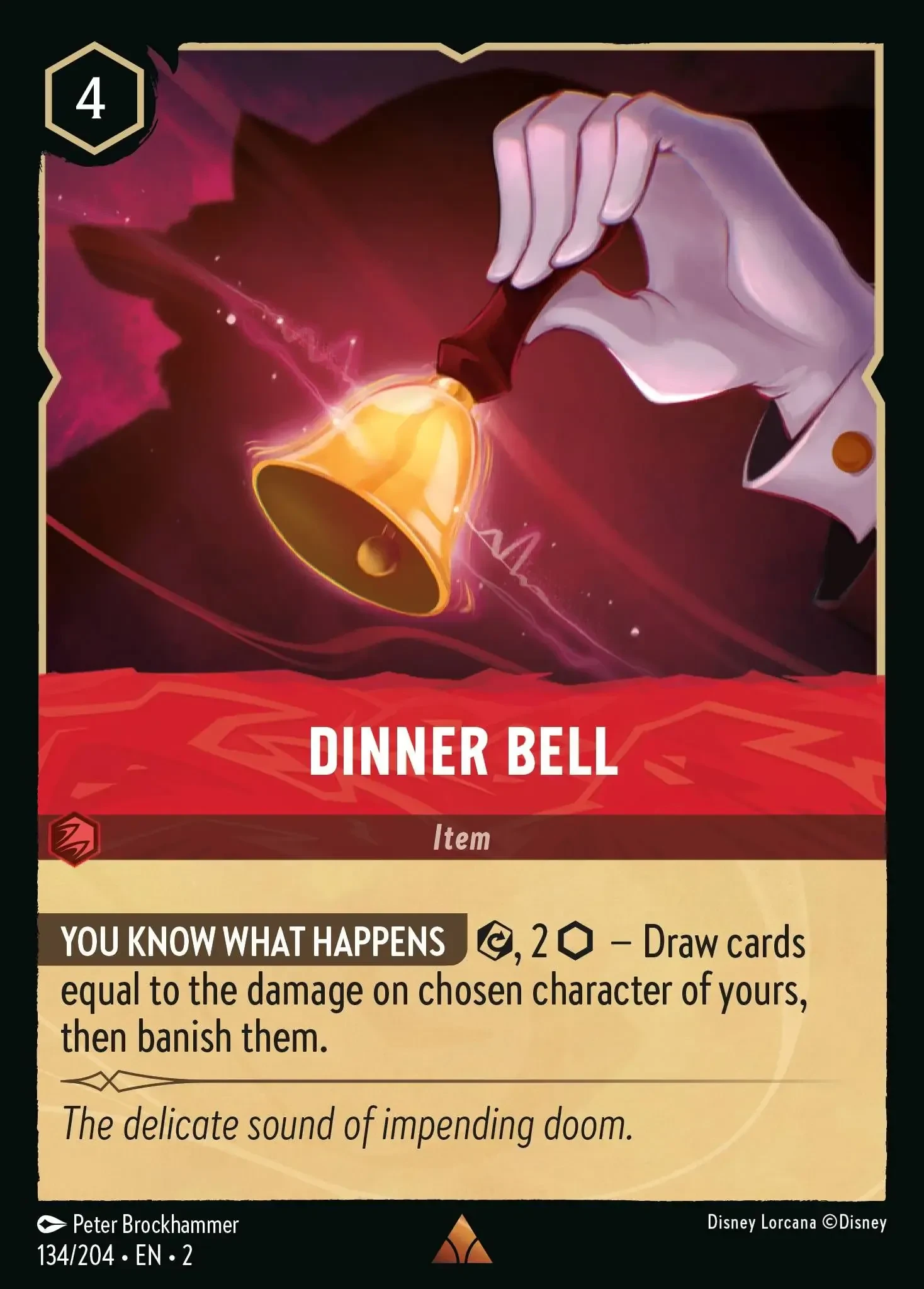 2023 Rise of The Floodborn Dinner Bell #134 Rare card image