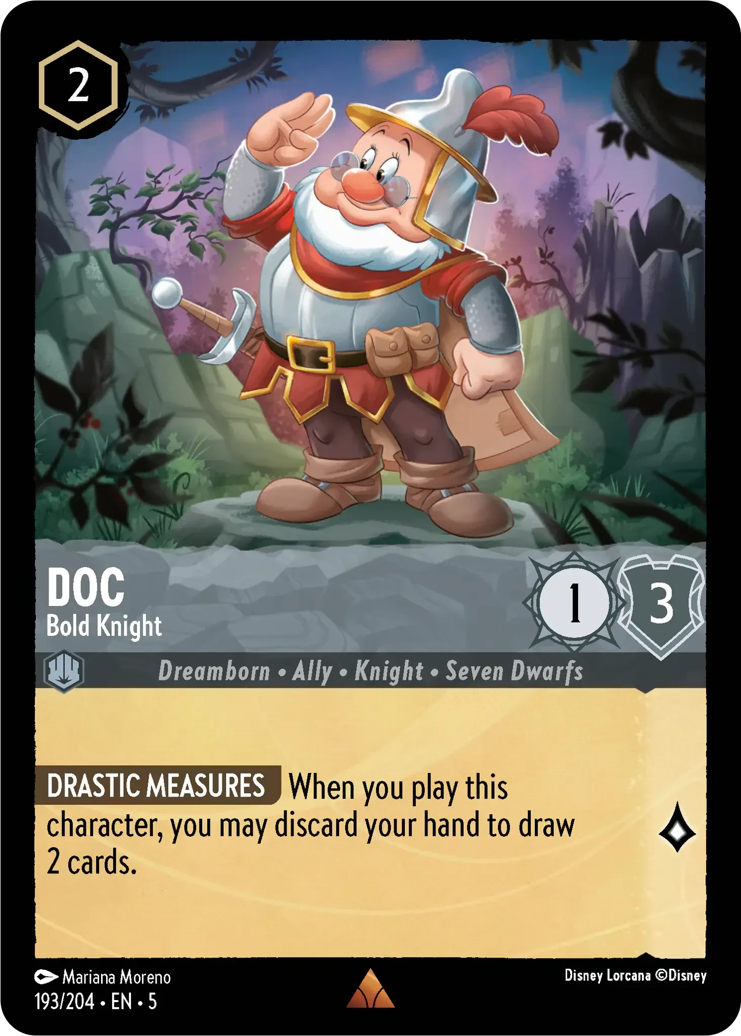 2024 Shimmering Skies Doc - Bold Knight #193 Rare card image