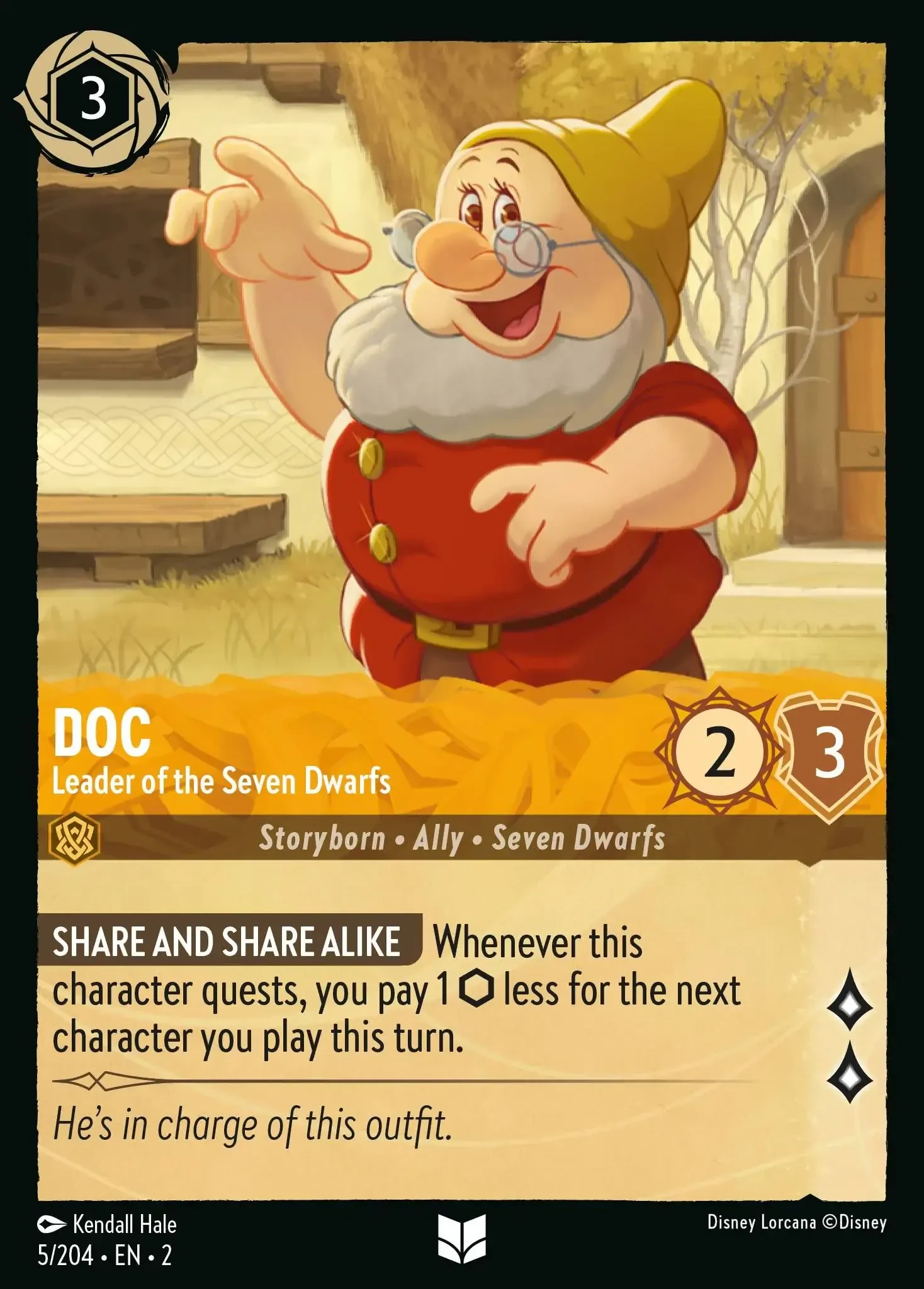 2023 Rise of The Floodborn Doc - Leader of the Seven Dwarfs #5 Uncommon card image