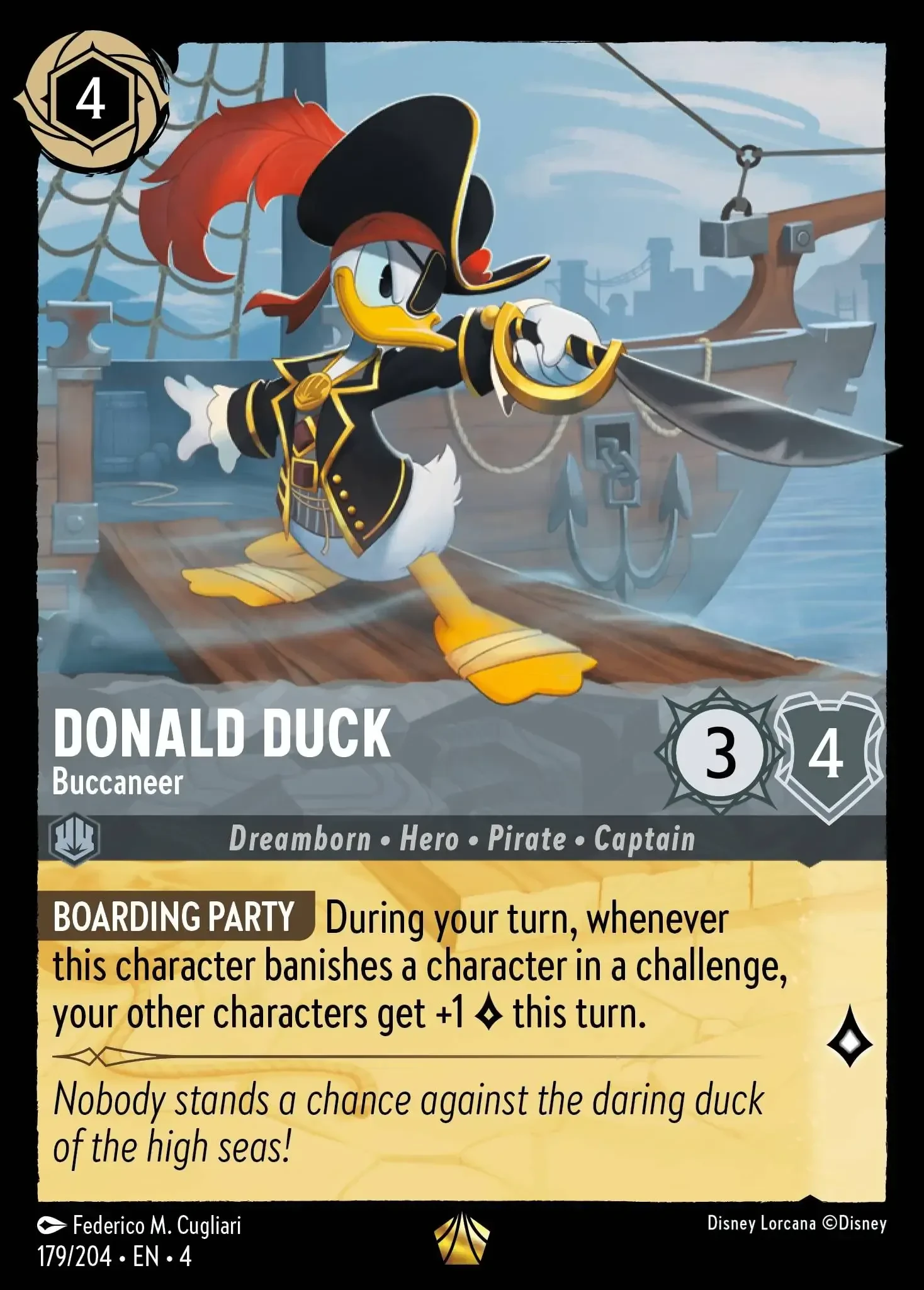 2024 Ursula's Return Donald Duck - Buccaneer Legendary #179 Legendary card image