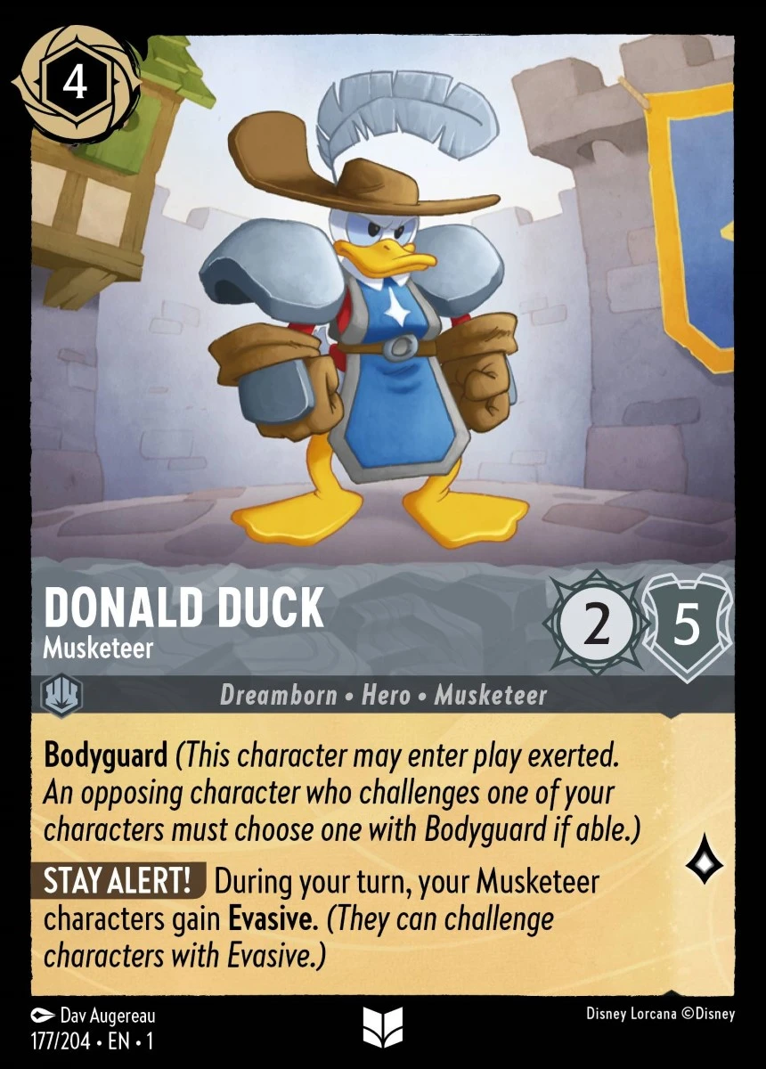 2023 The First Chapter Donald Duck - Musketeer #177 Uncommon card image