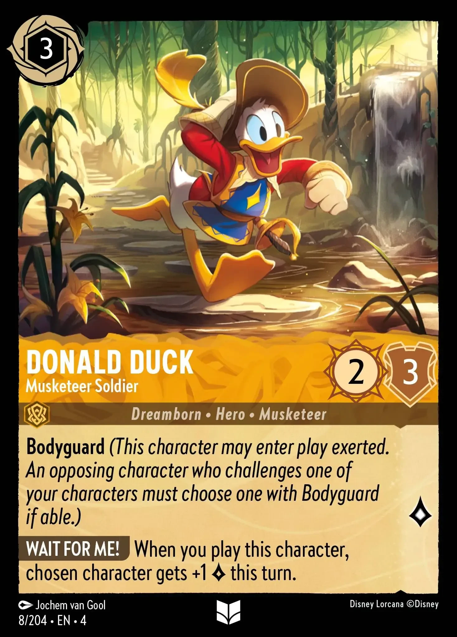 2024 Ursula's Return Donald Duck - Musketeer Soldier [Foil] Uncommon #8 Uncommon card image