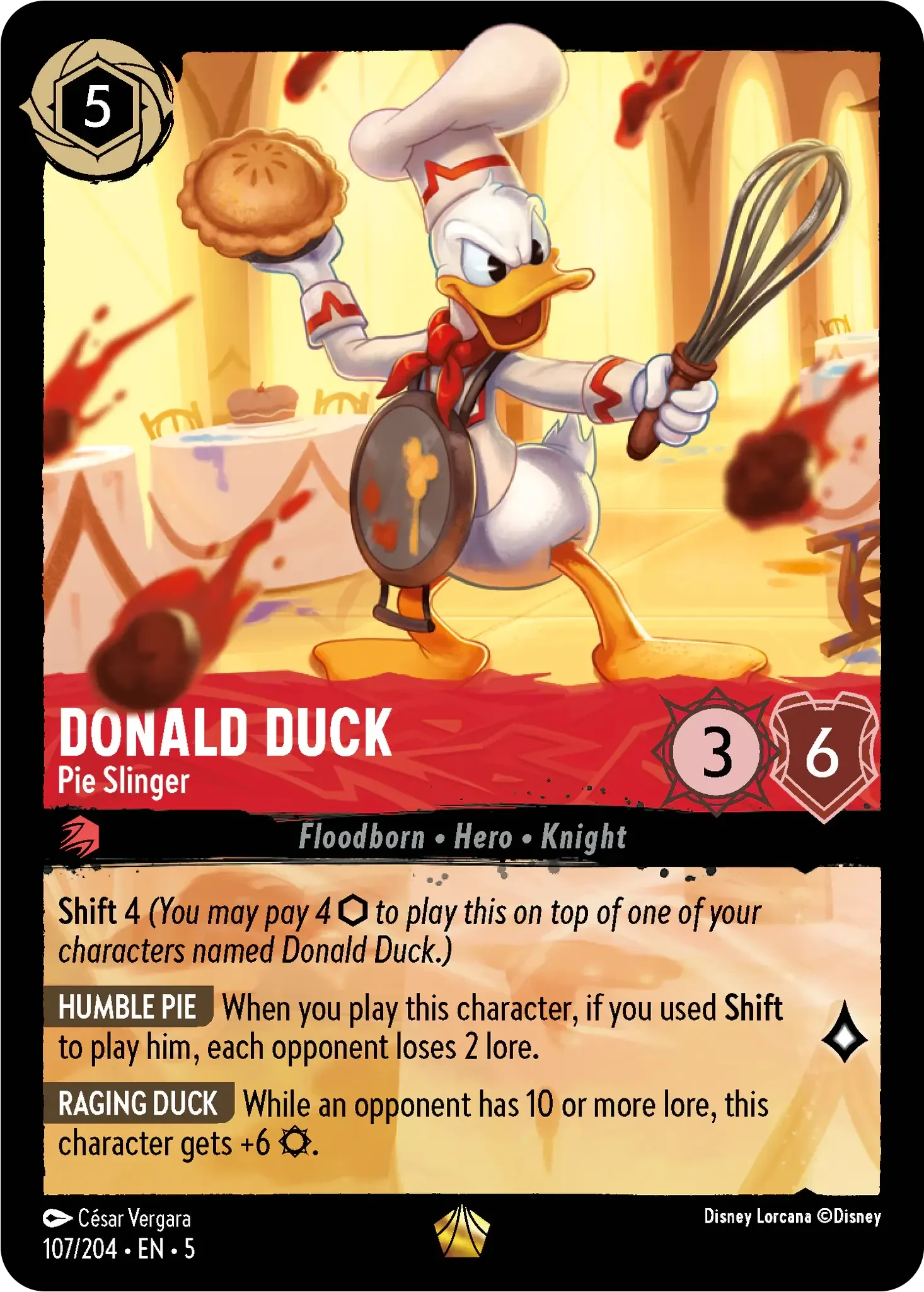 2024 Shimmering Skies Donald Duck - Pie Slinger #107 Common card image