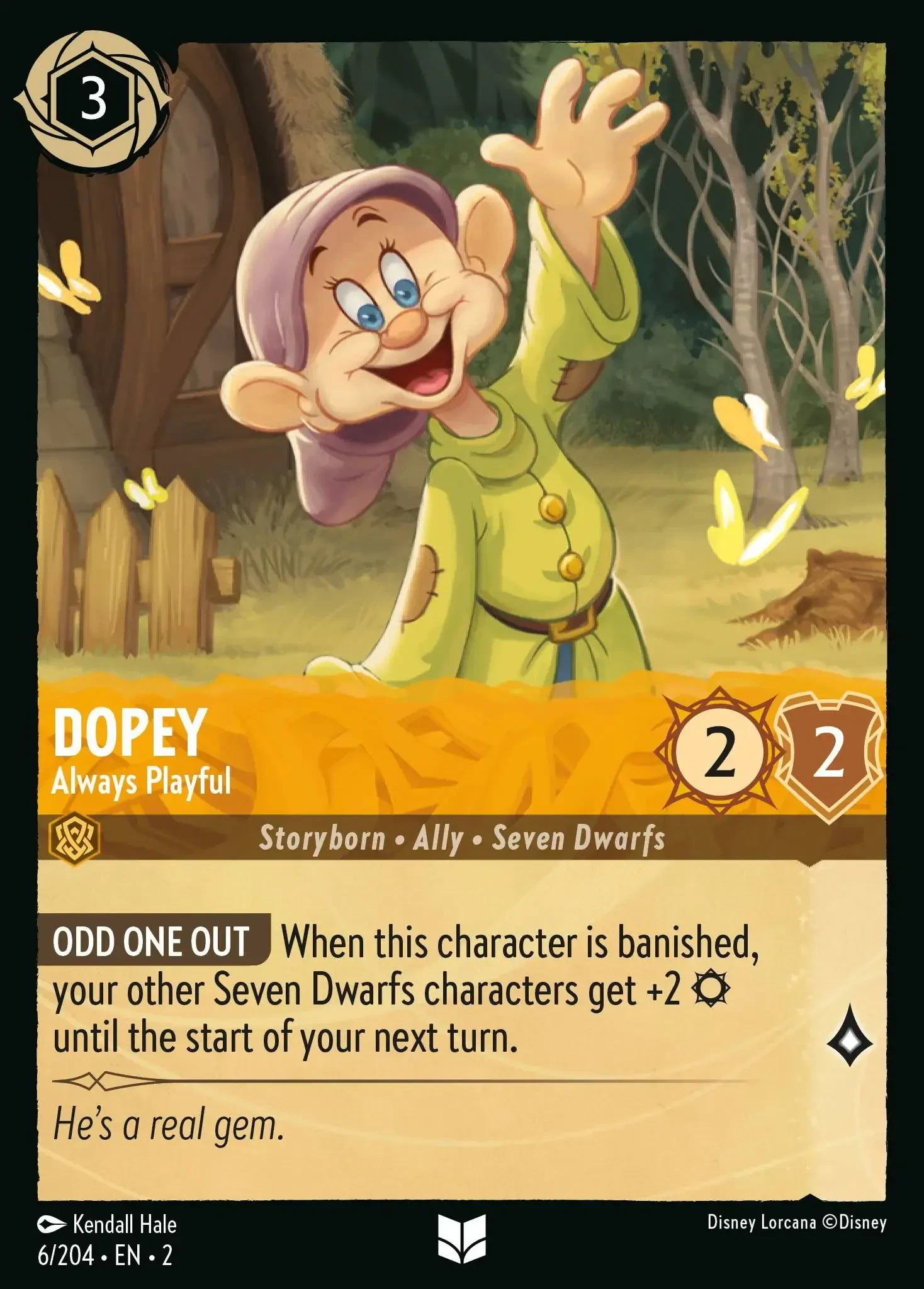 2023 Rise of The Floodborn Dopey - Always Playful #6 Uncommon card image
