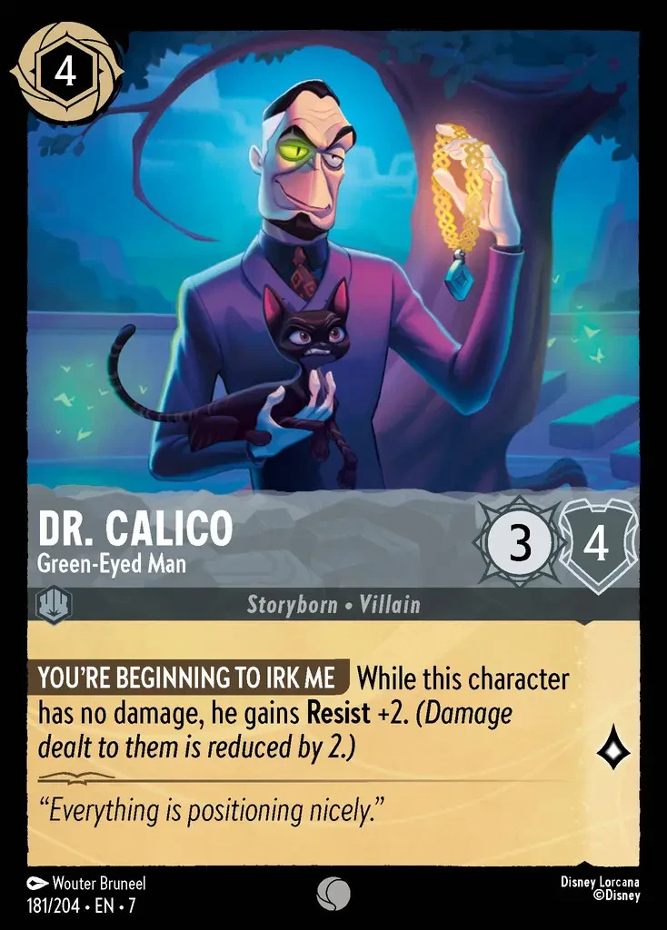 2025 Archazia's Island Dr. Calico - Green-Eyed Man #181 Common card image