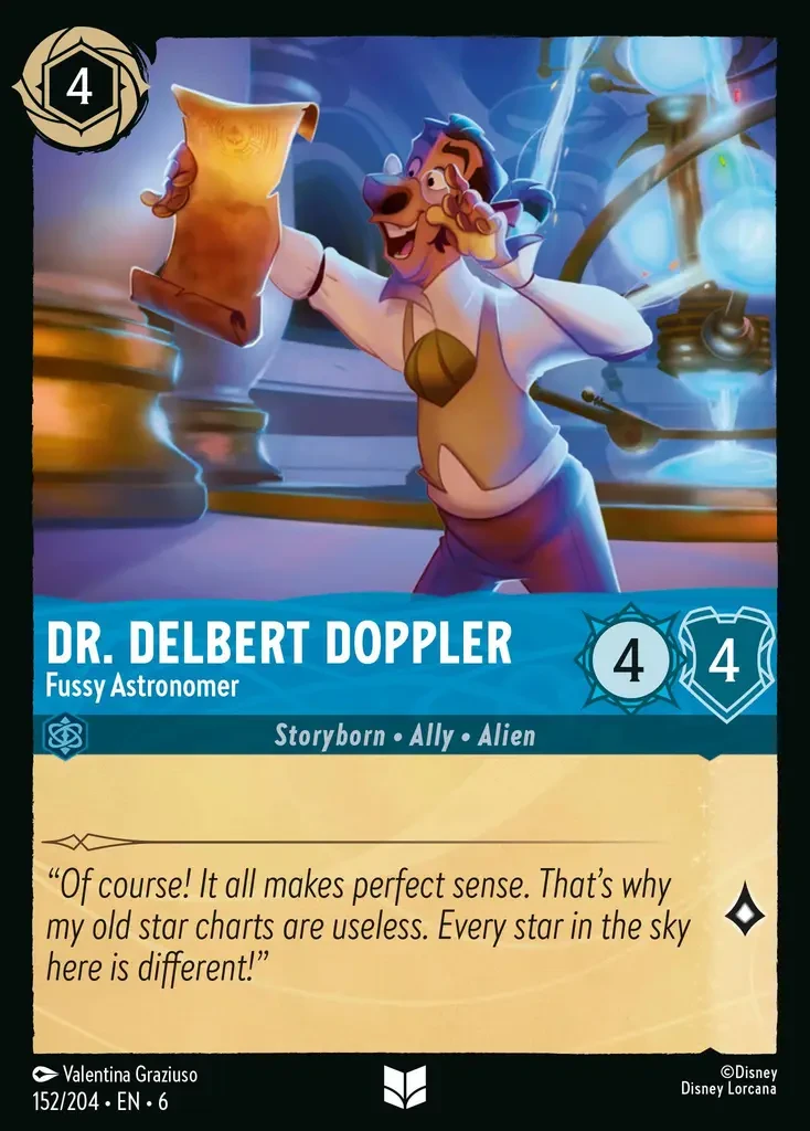 2024 Azurite Sea Dr. Delbert Doppler - Fussy Astronomer #152 Uncommon card image