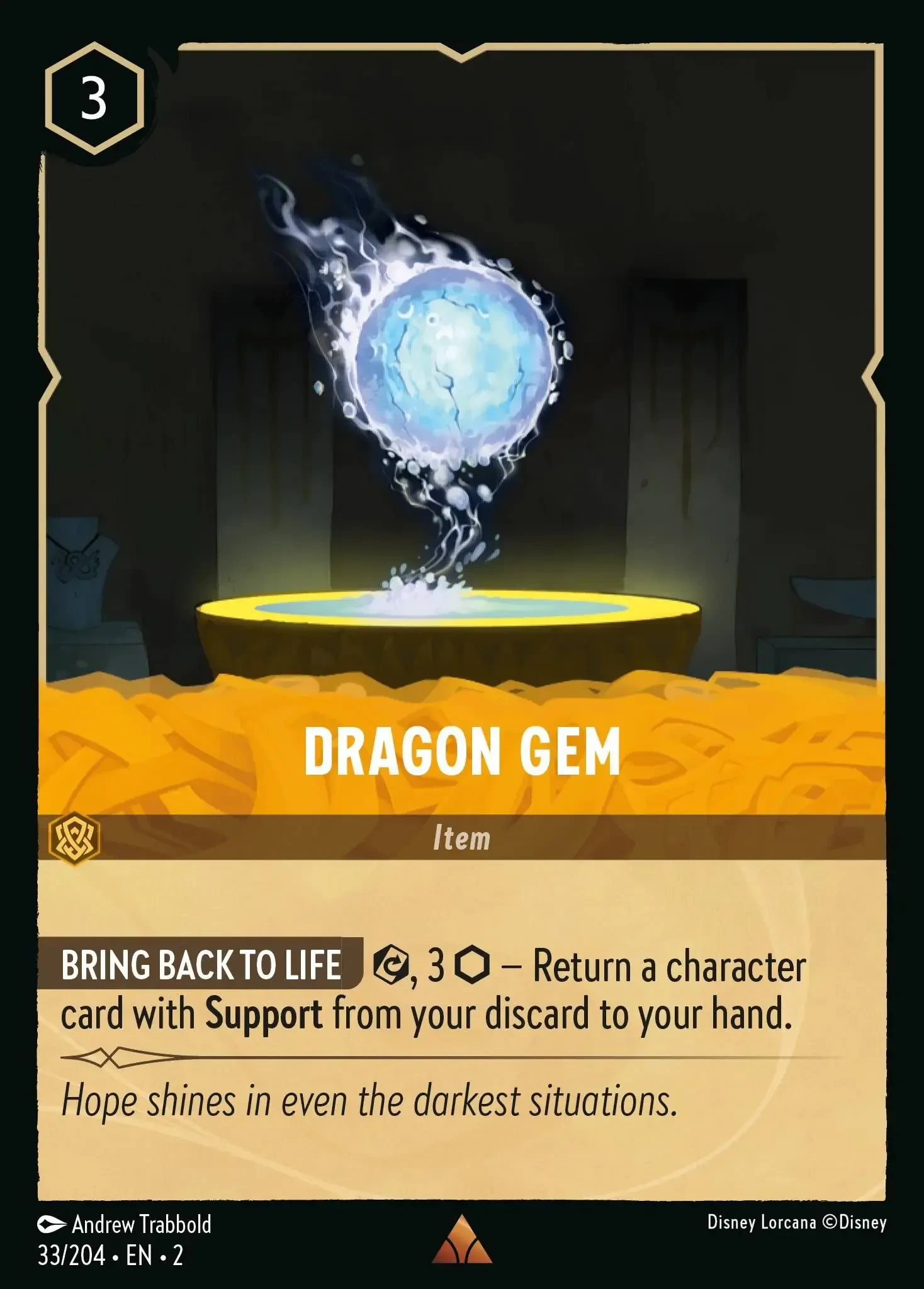 2023 Rise of The Floodborn Dragon Gem #33 Rare card image