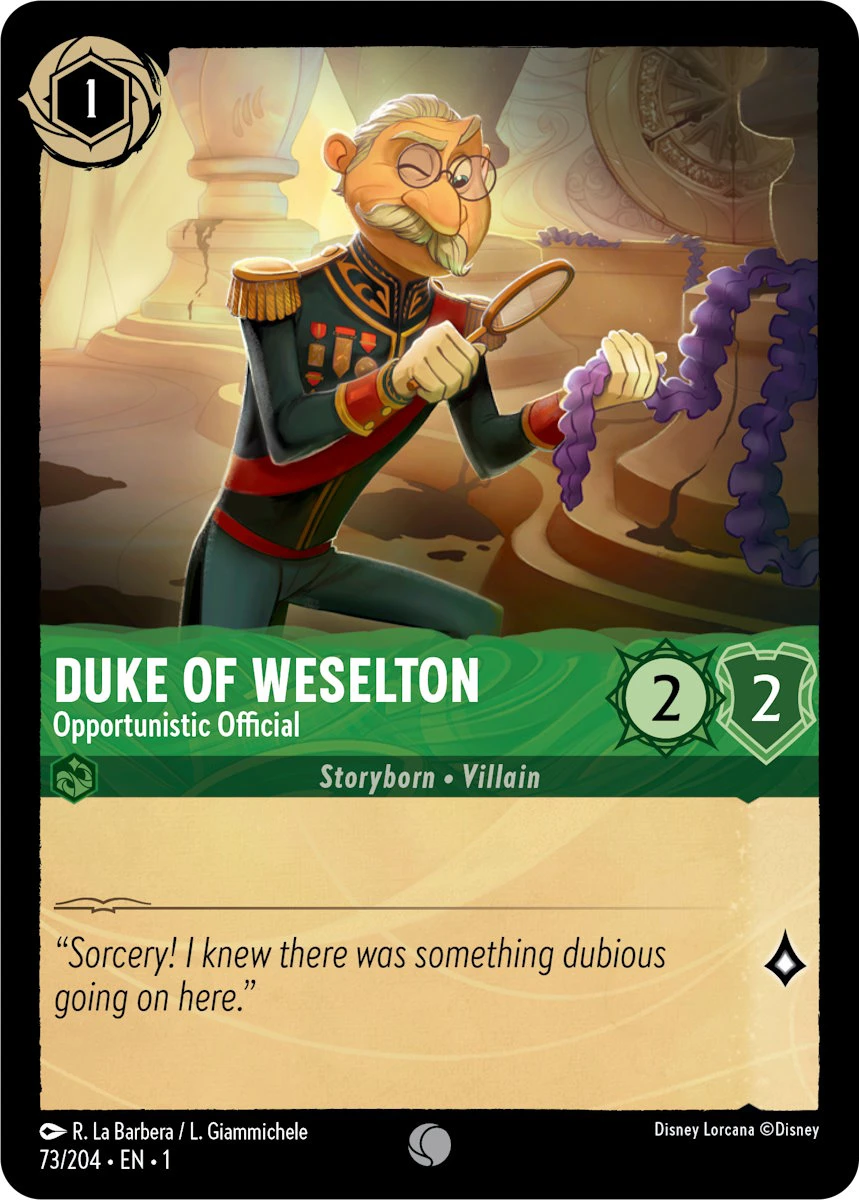 2023 The First Chapter Duke Of Weselton - Opportunistic Official #73 Common card image