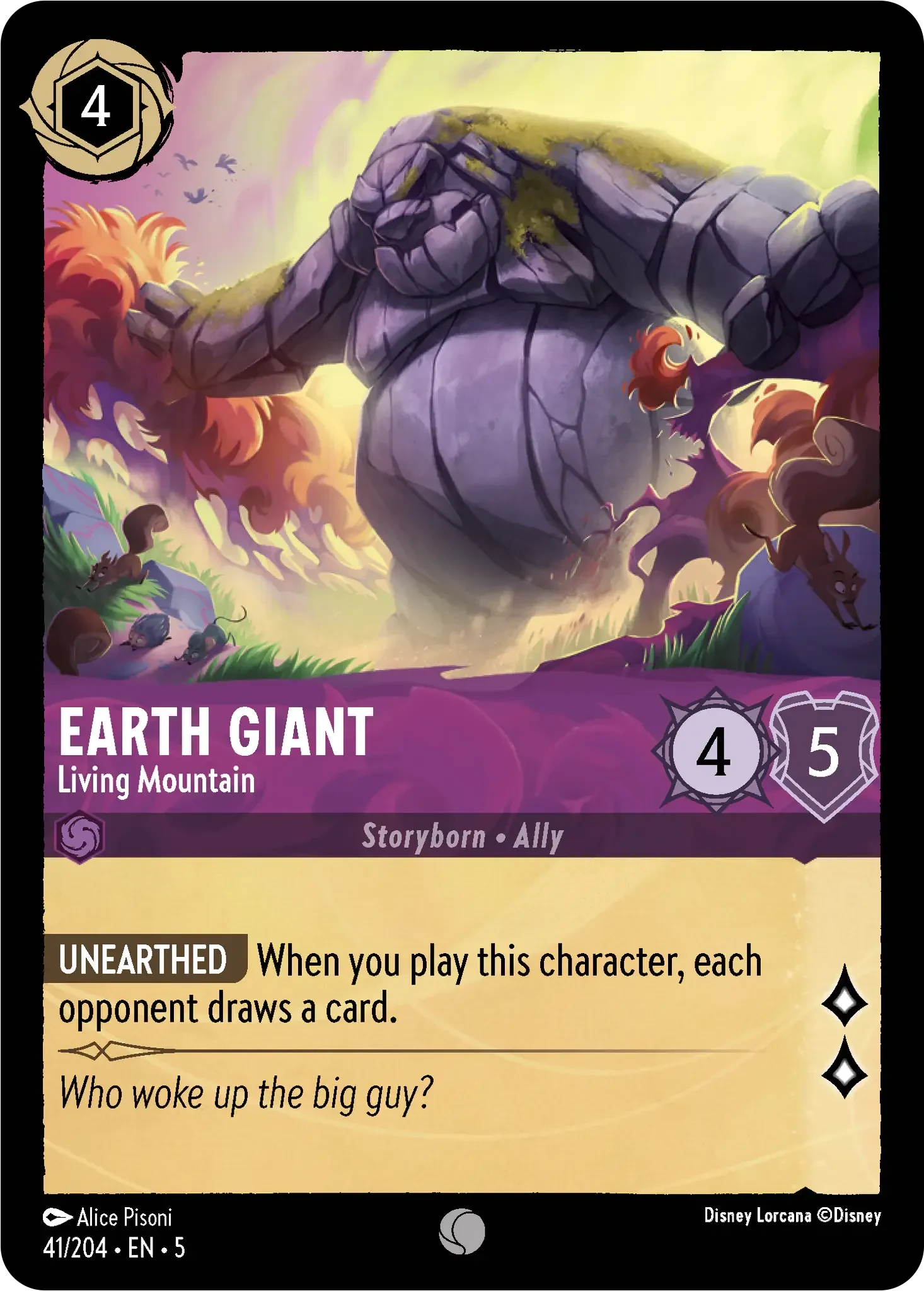 2024 Shimmering Skies Earth Giant - Living Mountain Common #41 Common card image