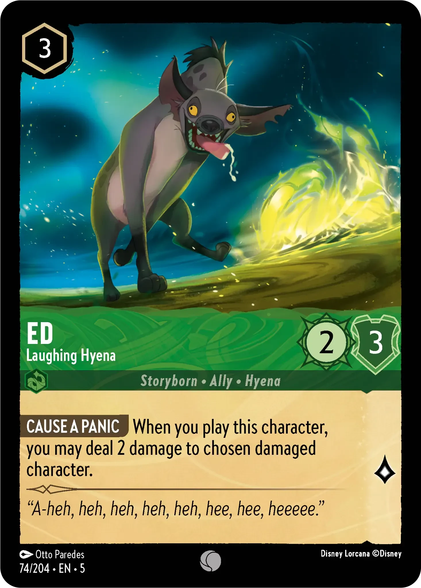 2024 Shimmering Skies Ed - Laughing Hyena Common #74 Common card image